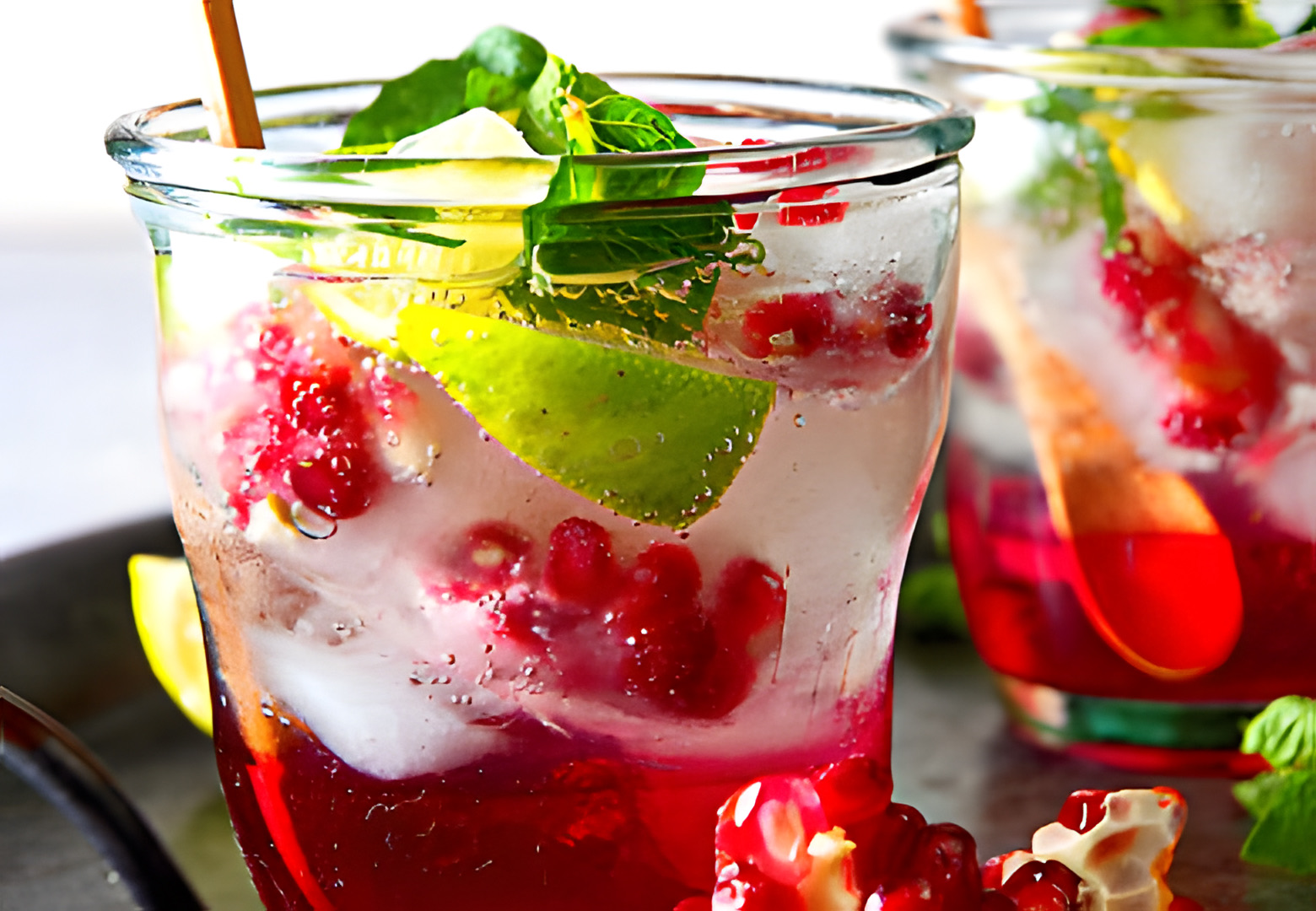 Pomegranate & Red Bull Mojito