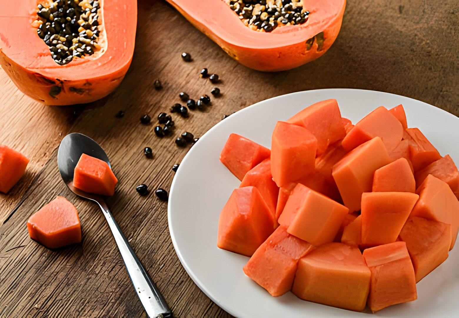 Portion of Papaya