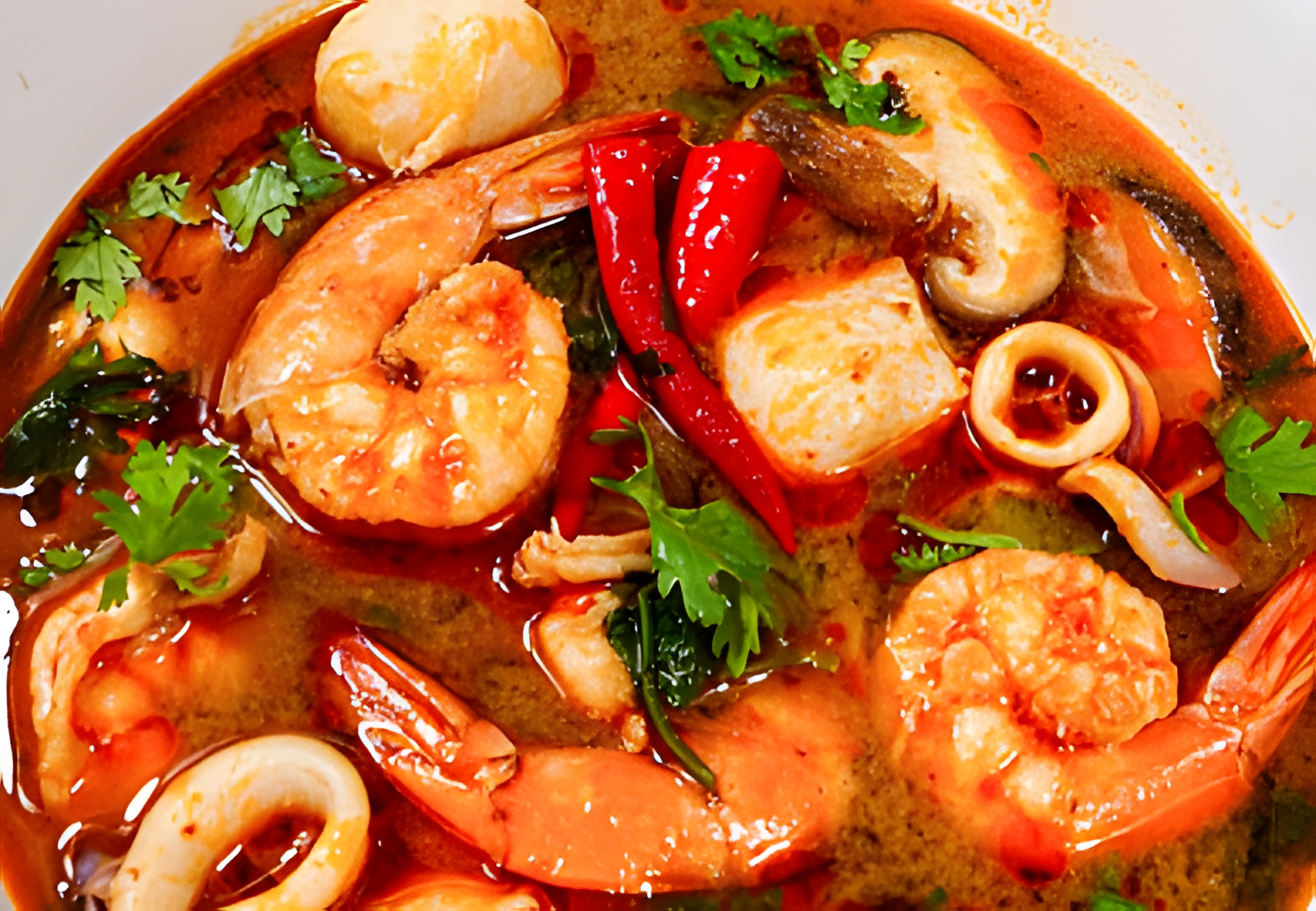 Tom Yum Soup with Seafood
